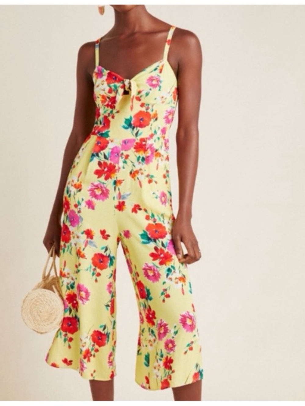 NWT Anthro Yumi Kim Milan Lightweight  Preppy Floral Jumpsuit size , S Petite